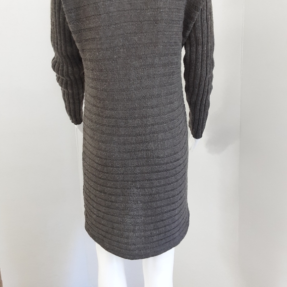 DESIGN HISTOR TEXTURED GRAY COWL NECK HI-LOW SWEATER SZ M - Picture 7 of 10